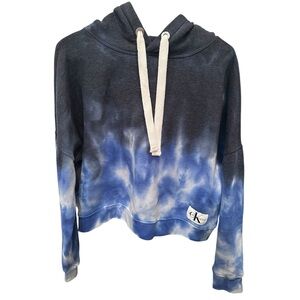 Calvin Klein Blue Tie-Dye Hoodie
